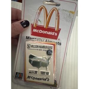 Vintage McDonald's 50 Million Hamburgers Magnet #51685 Arjon NOS Sealed